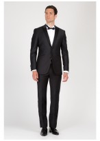 Smoking semi-slim col pointe Emmanuelle Khanh-Noir - 6K001101