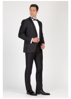 Smoking semi-slim col pointe Emmanuelle Khanh-Noir - 6K001101