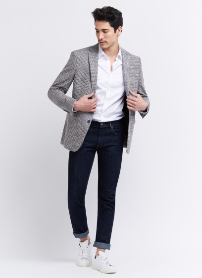 Veste slim fit Lanificio F.lli Cerruti Dal 19881 21 - Gris perle
