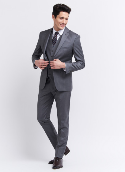 Slim fit suit by Emmanuelle Khanh 22 - Mid Grey