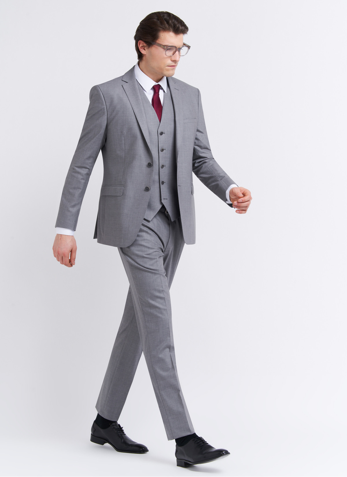 Costume slim fit Emmanuelle Khanh 21 - Gris perle