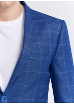Veste slim fit Sevenson _ Bleu à carreaux _ 83 - Bleu
