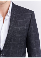 Veste slim fit Sevenson _ Gris Anthracite à carreaux _ 24 - Gris anthracite