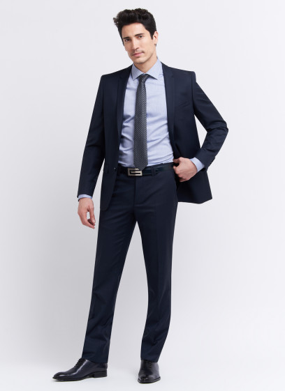 Slim fit suit by Cloth Ermenegildo Zegna 88 - Marine blue