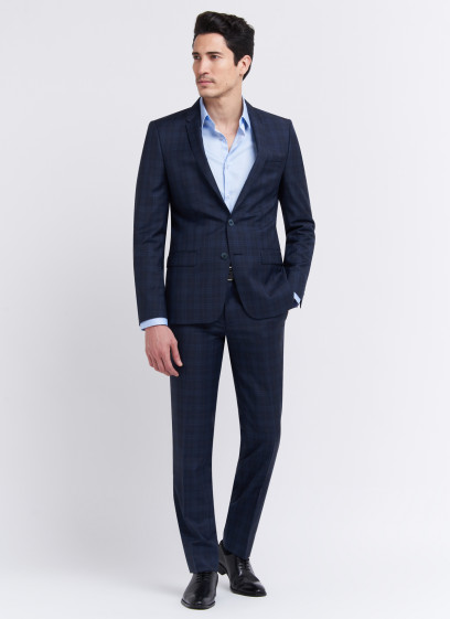Slim fit suit by Cloth Ermenegildo Zegna 88 - Marine blue