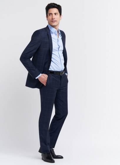 Slim fit suit by Cloth Ermenegildo Zegna 88 - Marine blue