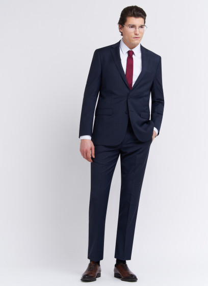 Costume regular fit Cloth Ermenegildo Zegna 88 - Bleu marine