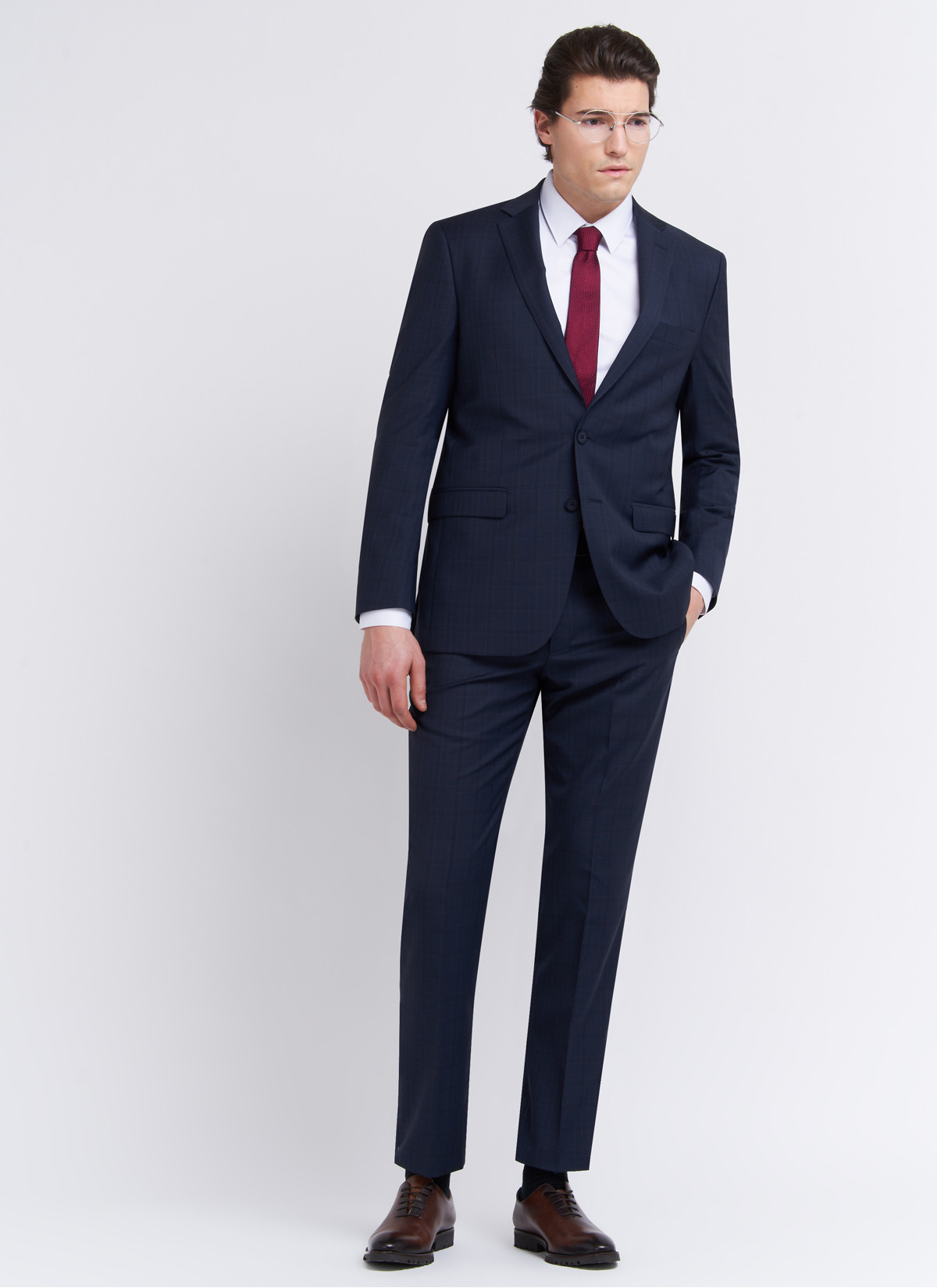 Costume regular fit Cloth Ermenegildo Zegna 88 - Bleu marine