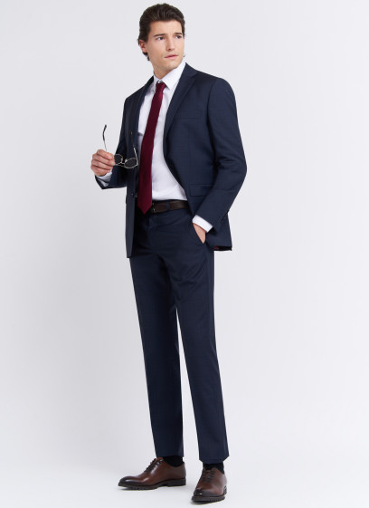 Costume regular fit Cloth Ermenegildo Zegna 88 - Bleu marine