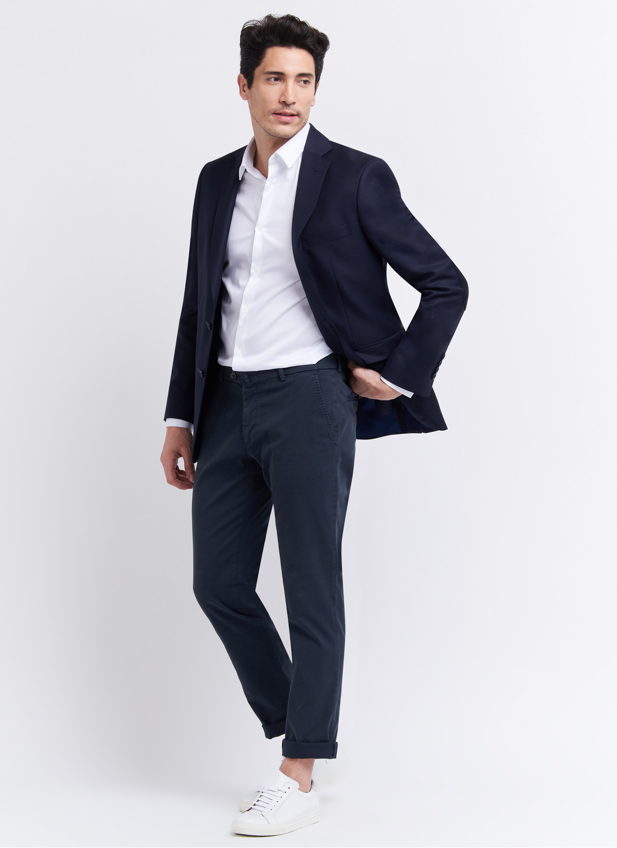 Veste slim fit Cloth Ermenegildo Zegna 88 - Bleu marine