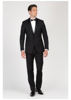 Smoking semi-slim col châle T.G DI FABIO - Noir 61U60-1-6
