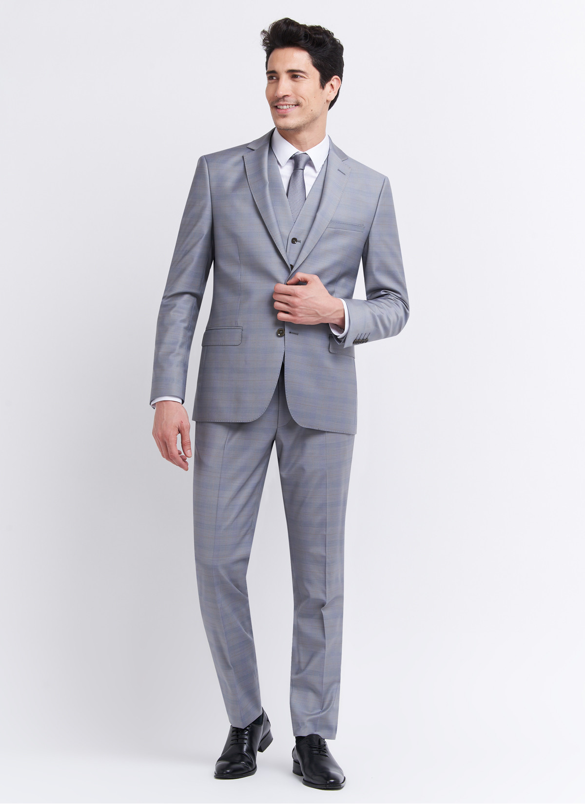Slim fit suit by Emmanuelle Khanh 21 - Pearl Grey