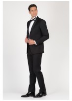 Smoking semi-slim col châle T.G DI FABIO - Noir 61U60-1-6