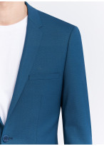 Costume slim fit en laine Charles Le Golf _ Bleu pétrole faux uni _ 87 - Bleu pétrole