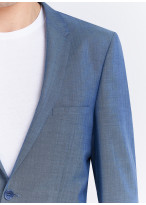 Costume slim fit Lanificio F.lli Cerruti Dal 19881 _ Bleu ciel faux uni _ 81 - Bleu ciel