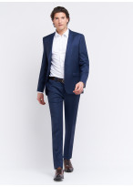 Slim fit suit by Lanificio F.lli Cerruti Dal 19881 _ Midnight blue with checks _ 89 - Midnight blue
