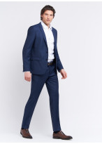 Costume slim fit Lanificio F.lli Cerruti Dal 19881 _ Bleu nuit à carreaux _ 89 - Bleu nuit