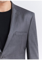 Costume regular fit Emmanuelle Khanh _ Med grey with stripes _ 22 - Med grey