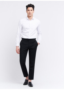 Pantalon slim fit Emmanuelle Khanh _ Noir uni _ 01 - Black