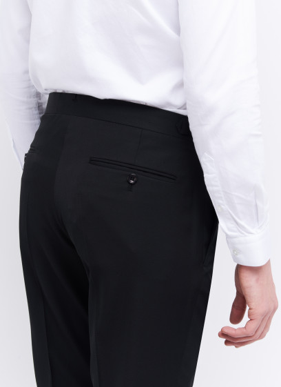 Pantalon slim fit Emmanuelle Khanh _ Noir uni _ 01 - Black