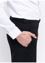 Pantalon slim fit Emmanuelle Khanh _ Noir uni _ 01 - Black
