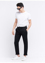 Pantalon slim fit Emmanuelle Khanh _ Noir uni _ 01 - Noir
