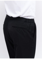 Pantalon slim fit Emmanuelle Khanh _ Noir uni _ 01 - Noir