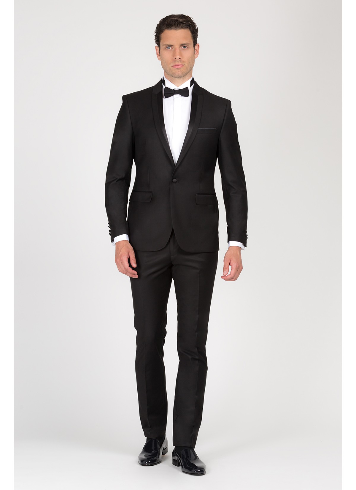 Smoking slim col châle SEVENSON-Noir - 201NOIR1