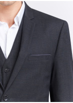 Costume trois pièces slim fit Sevenson _ Gris anthracite à carreaux _ 24 - Gris anthracite