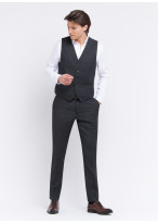 Costume trois pièces slim fit Sevenson _ Gris anthracite à carreaux _ 24 - Gris anthracite
