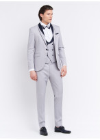 Smoking slim fit Sevenson _ Gris perle faux uni _ 21 - Gris perle