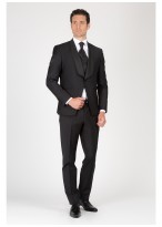 Smoking slim col châle Emmanuelle Khanh-Noir - CDCER182-NOIR2