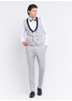 Smoking slim fit Sevenson _ Gris perle faux uni _ 21 - Gris perle