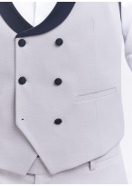 Smoking slim fit Sevenson _ Gris perle faux uni _ 21 - Gris perle