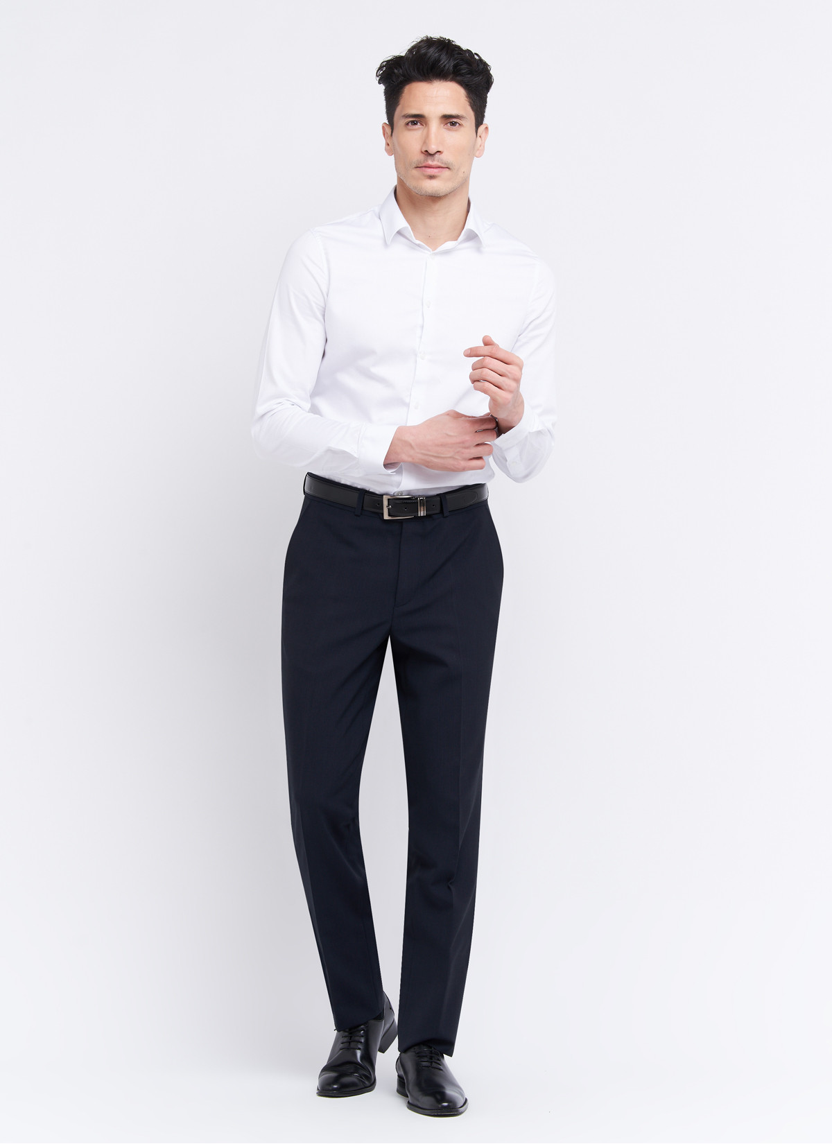 Pantalon slim fit Stanbridge _ Bleu marine à rayures _ 88 - Bleu marine