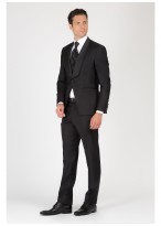 Smoking slim col châle Emmanuelle Khanh-Noir - CDCER182-NOIR2