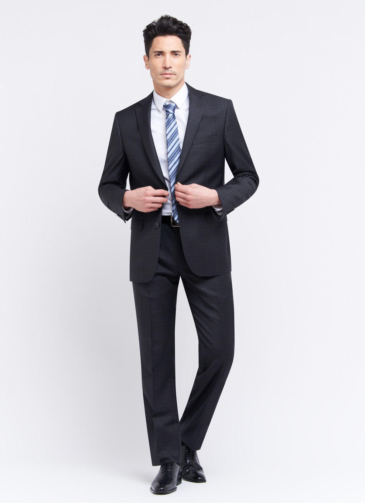 Costume regular fit Cloth Ermenegildo Zegna _ Gris anthracite à carreaux _ 24 - Gris anthracite