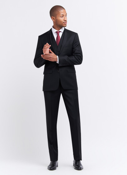 Costume slim fit Charles Le Golf _ Noir uni _ 01 - Noir