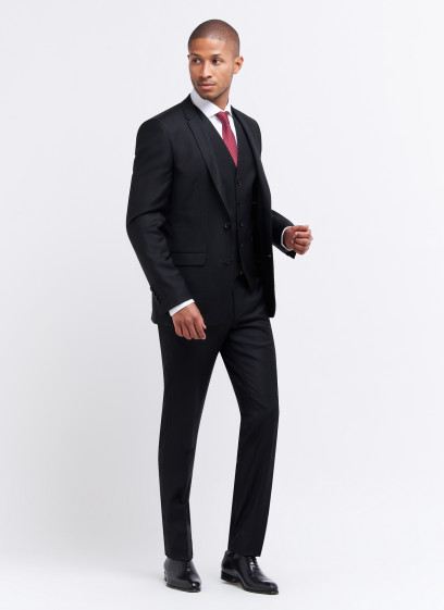 Costume slim fit Charles Le Golf _ Noir uni _ 01 - Noir