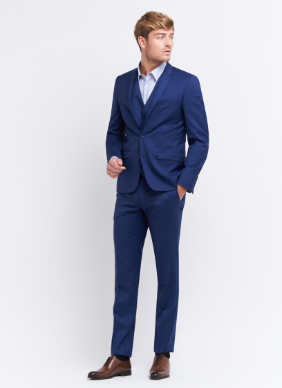 Costume slim fit Charles Le Golf _ Bleu nuit faux uni _ 89 - Bleu nuit
