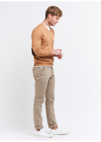 Pull col V en coton Charles Le Golf _ Sable uni _ 31 - Sable