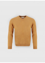 Pull col V en coton Charles Le Golf _ Sable uni _ 31 - Sable