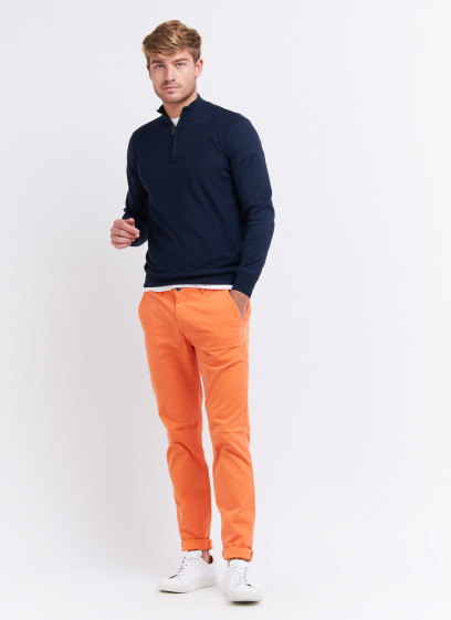 Pull col zippé en laine Charles Le Golf