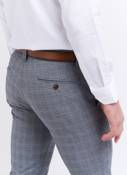 Pantalon chino imprimé prince de galles Charles Le Golf