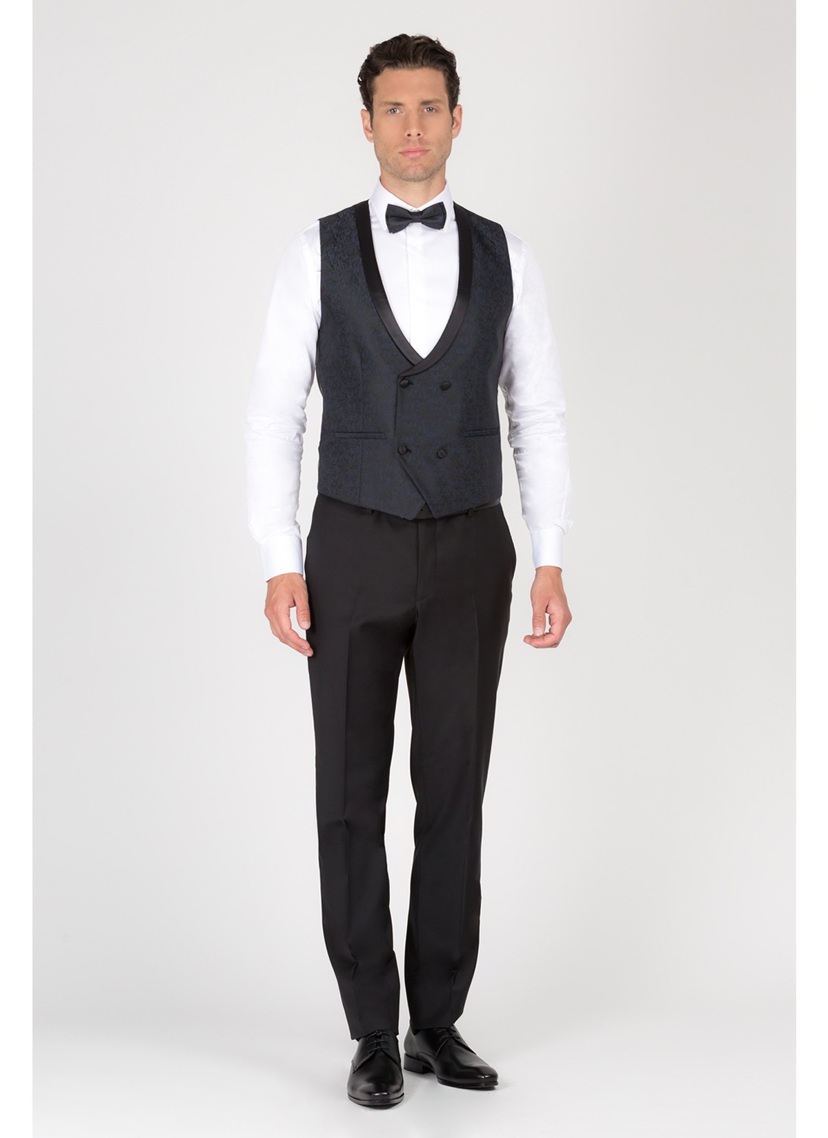Double-breasted satin collar waistcoat Emmanuelle Khanh