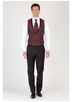 Gilet croisé col satin Emmanuelle Khanh-Bordeau - 181