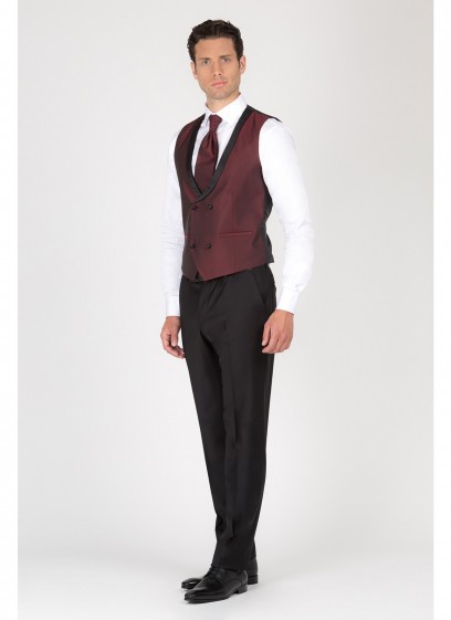 Gilet croisé col satin Emmanuelle Khanh