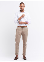 Chemise slim fit Charles Le Golf _ Blanc uni _ 10 - Blanc