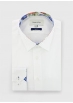 Chemise slim fit Charles Le Golf _ Blanc uni _ 10 - Blanc