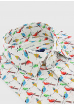 Chemise regular fit Charles Le Golf _ Blanc motif fantaisie _ 10 - Blanc